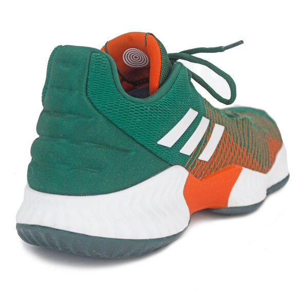 Adidas Pro Bounce 2018 Low 'Miami Hurricanes' Men’s Sneaker - B41867: Size 14 - Picture 2 of 10